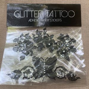 Body glitter tattoos black